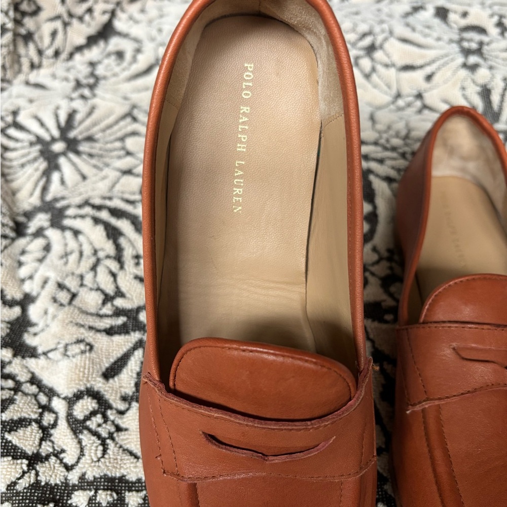 Polo by Ralph Lauren Tan Leather Loafers size 6.5 - Picture 3 of 10